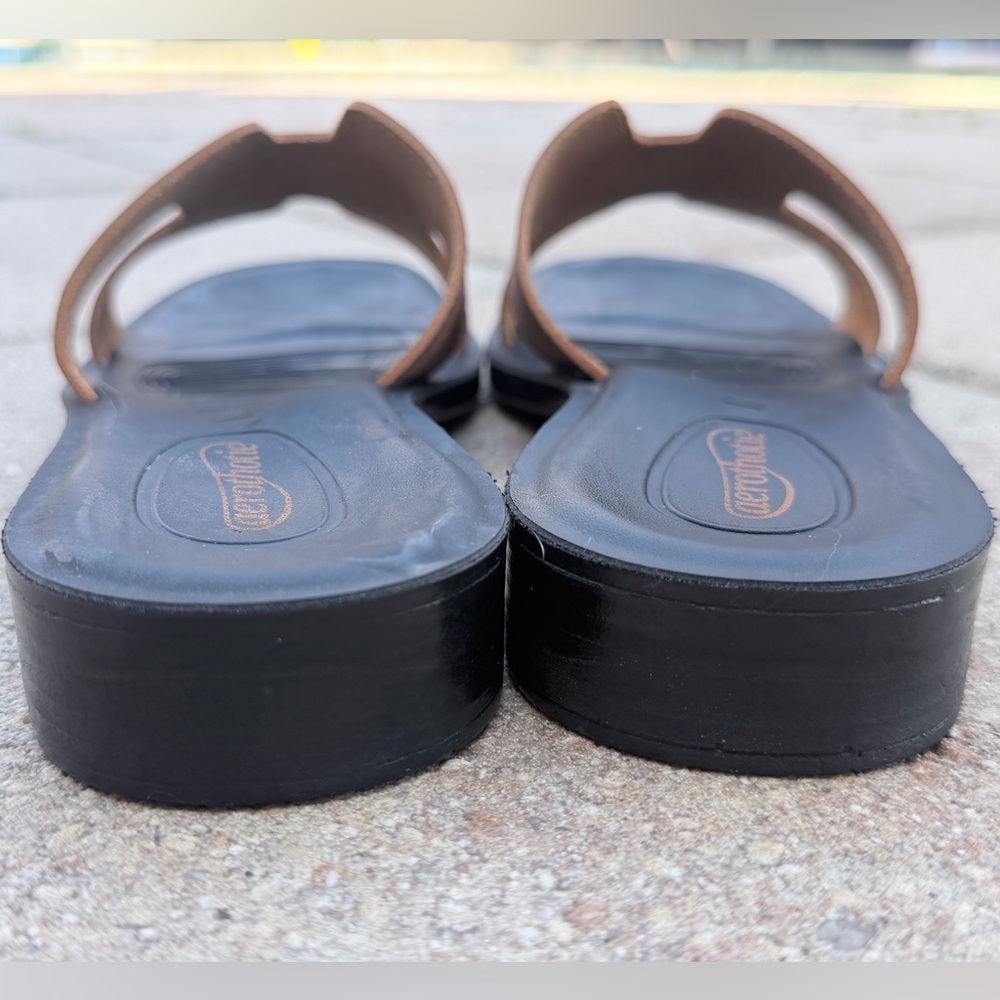 Comfort Fit Flaneur Brown Suede Women’s Flat Sandals 38/8 - Picture 3 of 6